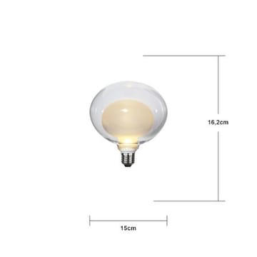 LED-lampa E27 Space Oval 2700K 350 lm 3-stegsdimring - Transparent / Vit - Belysning - Glödlampor & ljuskällor - Glödlampor