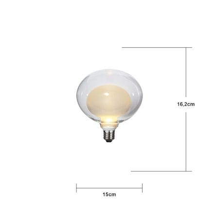 LED-lampa E27 Space Oval 2700K 350 lm 3-stegsdimring - Transparent / Vit - Belysning - Glödlampor & ljuskällor - Glödlampor