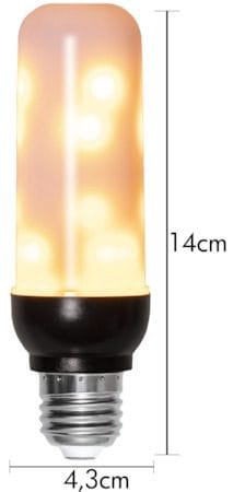 LED-lampa E27 T40 Flame 1600K 80 lm med Gravitationssensor - Svart / Frostad - Belysning - Glödlampor & ljuskällor - Glödlampor