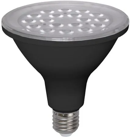 LED-lampa E27 PAR38 Spotlight 2700K 1240 lm, Svart