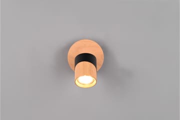 Aruni spotlight 1L GU10 trä/ mattsvart - Matt svart - Belysning - Spotlights & downlights - Downlight 230v