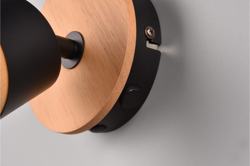 Aruni spotlight 1L GU10 trä/ mattsvart - Matt svart - Belysning - Spotlights & downlights - Downlight 230v