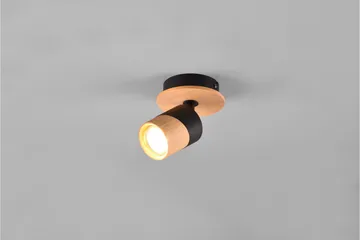 Aruni Spotlight 1L GU10 trä/ mattsvart - Matt svart - Belysning - Lampor & belysning inomhus - Hall lampa