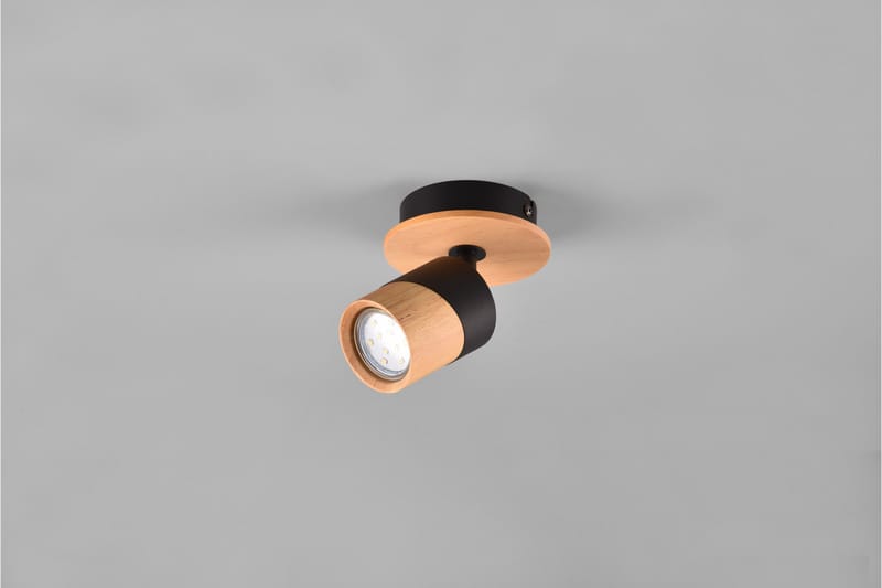 Aruni Spotlight 1L GU10 trä/ mattsvart - Matt svart - Belysning - Lampor & belysning inomhus - Hall lampa