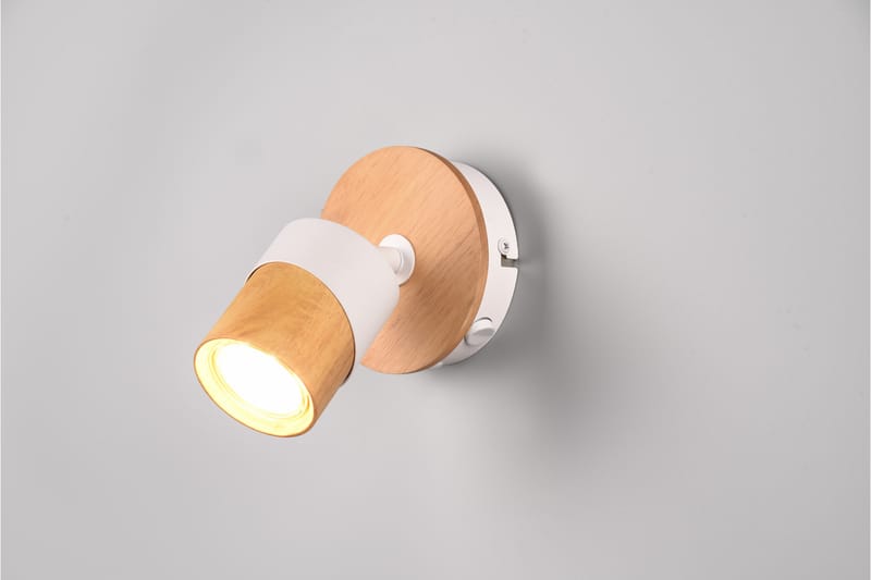 Aruni spotlight 1L GU10 trä/mattvit - Trä/Matt vit - Belysning - Spotlights & downlights - Downlight 230v