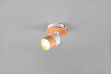 Aruni Spotlight 1L GU10 trä/mattvit - Trä/Matt vit - Belysning - Lampor & belysning inomhus - Hall lampa