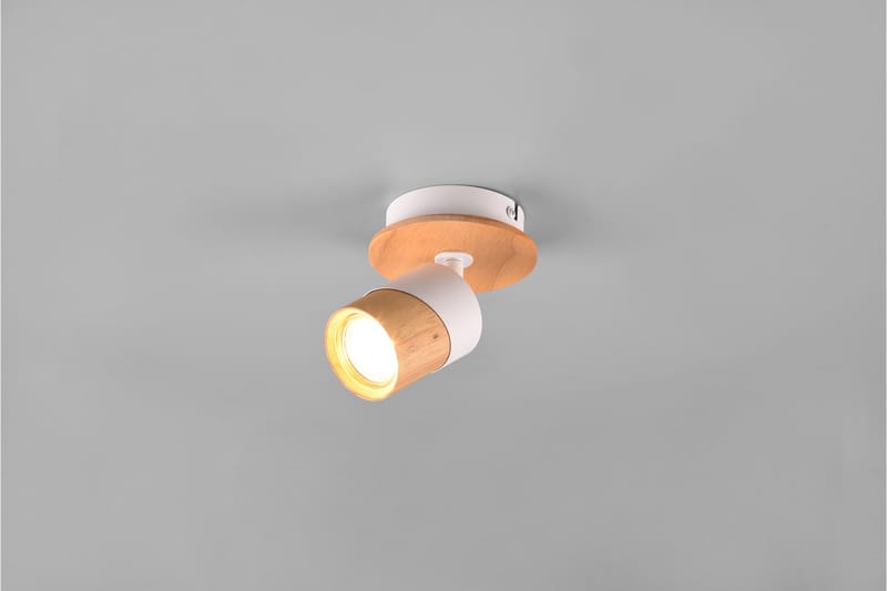 Aruni Spotlight 1L GU10 trä/mattvit - Trä/Matt vit - Belysning - Lampor & belysning inomhus - Hall lampa