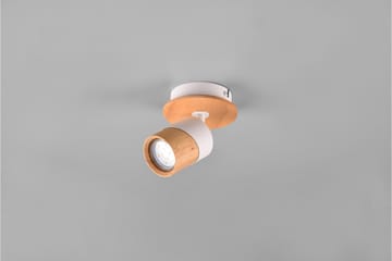 Aruni Spotlight 1L GU10 trä/mattvit - Trä/Matt vit - Belysning - Lampor & belysning inomhus - Hall lampa