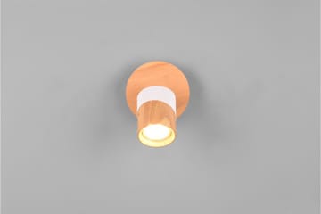 Aruni Spotlight 1L GU10 trä/mattvit - Trä/Matt vit - Belysning - Lampor & belysning inomhus - Hall lampa