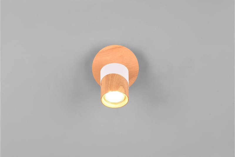 Aruni Spotlight 1L GU10 trä/mattvit - Trä/Matt vit - Belysning - Lampor & belysning inomhus - Hall lampa