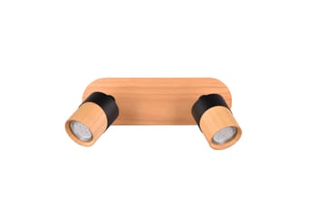 Aruni spotlight 2L GU10 trä/ mattsvart - Matt svart - Belysning - Spotlights & downlights - Downlight 230v