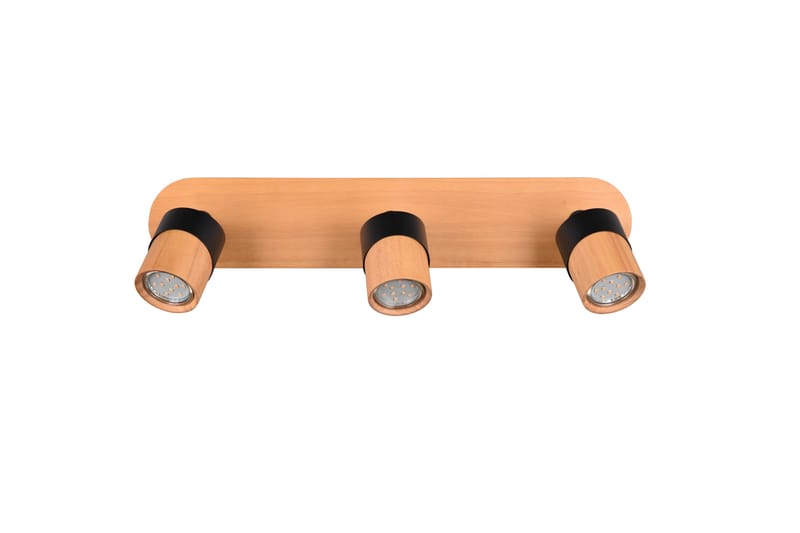 Aruni spotlight 3L GU10 trä/ mattsvart - Matt svart - Belysning - Spotlights & downlights - Downlight 230v
