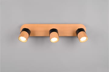 Aruni spotlight 3L GU10 trä/ mattsvart - Matt svart - Belysning - Spotlights & downlights - Downlight 230v