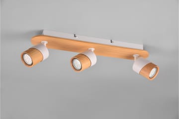 Aruni Spotlight 3L GU10 trä/mattvit - Trä/Matt vit - Belysning - Lampor & belysning inomhus - Hall lampa