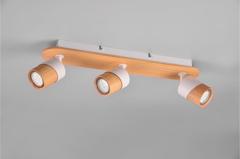 Aruni Spotlight 3L GU10 trä/mattvit - Trä/Matt vit - Belysning - Lampor & belysning inomhus - Hall lampa
