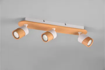 Aruni Spotlight 3L GU10 trä/mattvit - Trä/Matt vit - Belysning - Lampor & belysning inomhus - Hall lampa