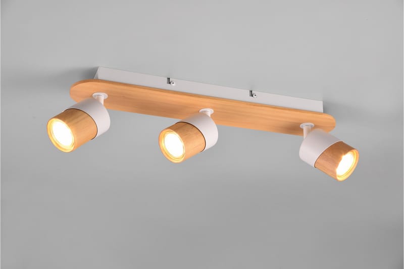 Aruni Spotlight 3L GU10 trä/mattvit - Trä/Matt vit - Belysning - Lampor & belysning inomhus - Hall lampa