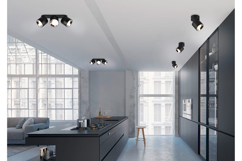 Guayana spotlight 1L GU10 mattsvart - Matt svart - Belysning - Spotlights & downlights - Downlight 230v