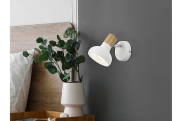 Latika Spotlight 1L E14 mattvit/ trä - Matt vit/Trä - Belysning - Lampor & belysning inomhus - Hall lampa