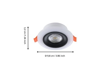 Infälld Lampa Eglo Calonge RGB 3 st Svart, Vit - Svart/Vit - Belysning - Spotlights & downlights - LED downlight