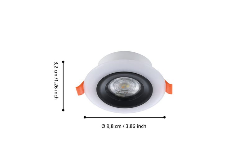 Infälld Lampa Eglo Calonge RGB 3 st Svart, Vit - Svart/Vit - Belysning - Spotlights & downlights - LED downlight
