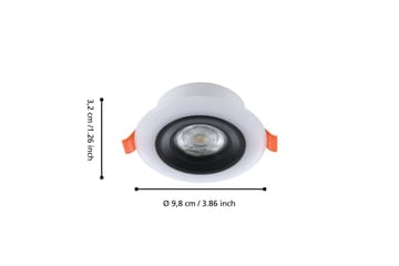 Infälld Lampa Eglo Calonge RGB 3 st Svart, Vit - Svart/Vit - Belysning - Spotlights & downlights - LED downlight