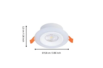 Infälld Lampa Eglo Calonge RGB 3 st Vit - Vit - Belysning - Spotlights & downlights - LED downlight