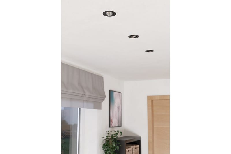 Infälld Lampa Eglo Saliceto 3 st Ø88 mm 2700K Svart - Svart - Belysning - Spotlights & downlights - LED downlight