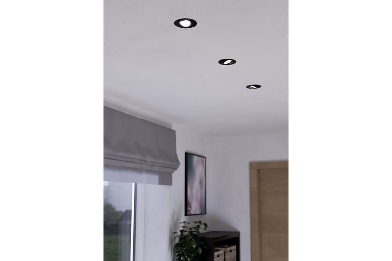 Infälld Lampa Eglo Saliceto 3 st Ø88 mm 2700K Svart - Svart - Belysning - Spotlights & downlights - LED downlight