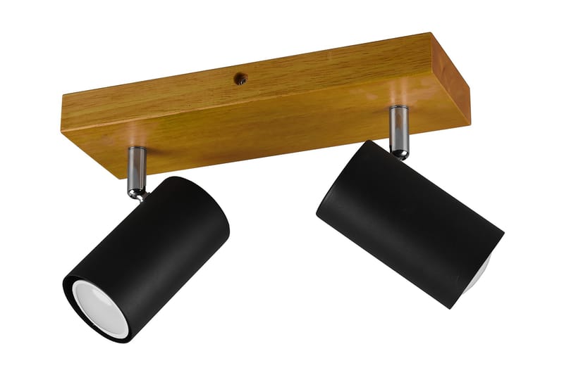 Marley spot 2L GU10 mattsvart/ trä - Matt svart/Natur - Belysning - Spotlights & downlights