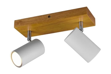 Marley spot 2L GU10 mattvit/ trä - Matt vit/Trä - Belysning - Spotlights & downlights
