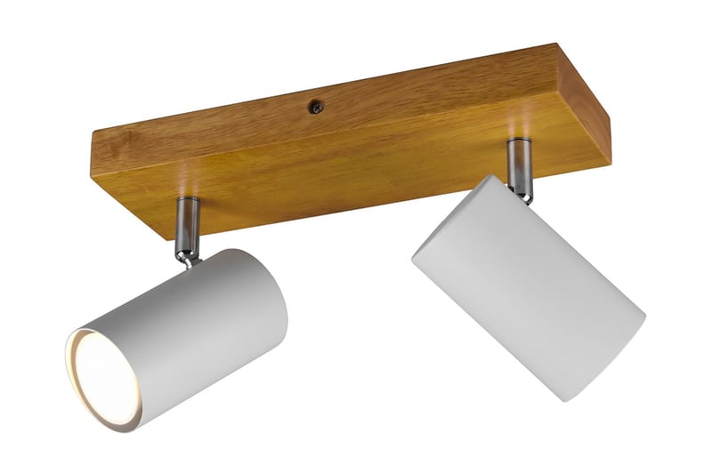 Marley spot 2L GU10 mattvit/ trä - Matt vit/Trä - Belysning - Spotlights & downlights