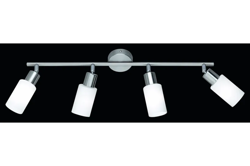 Mars Spotlight 4L E14 borstad stål/ vit, Borstad stål/Vit