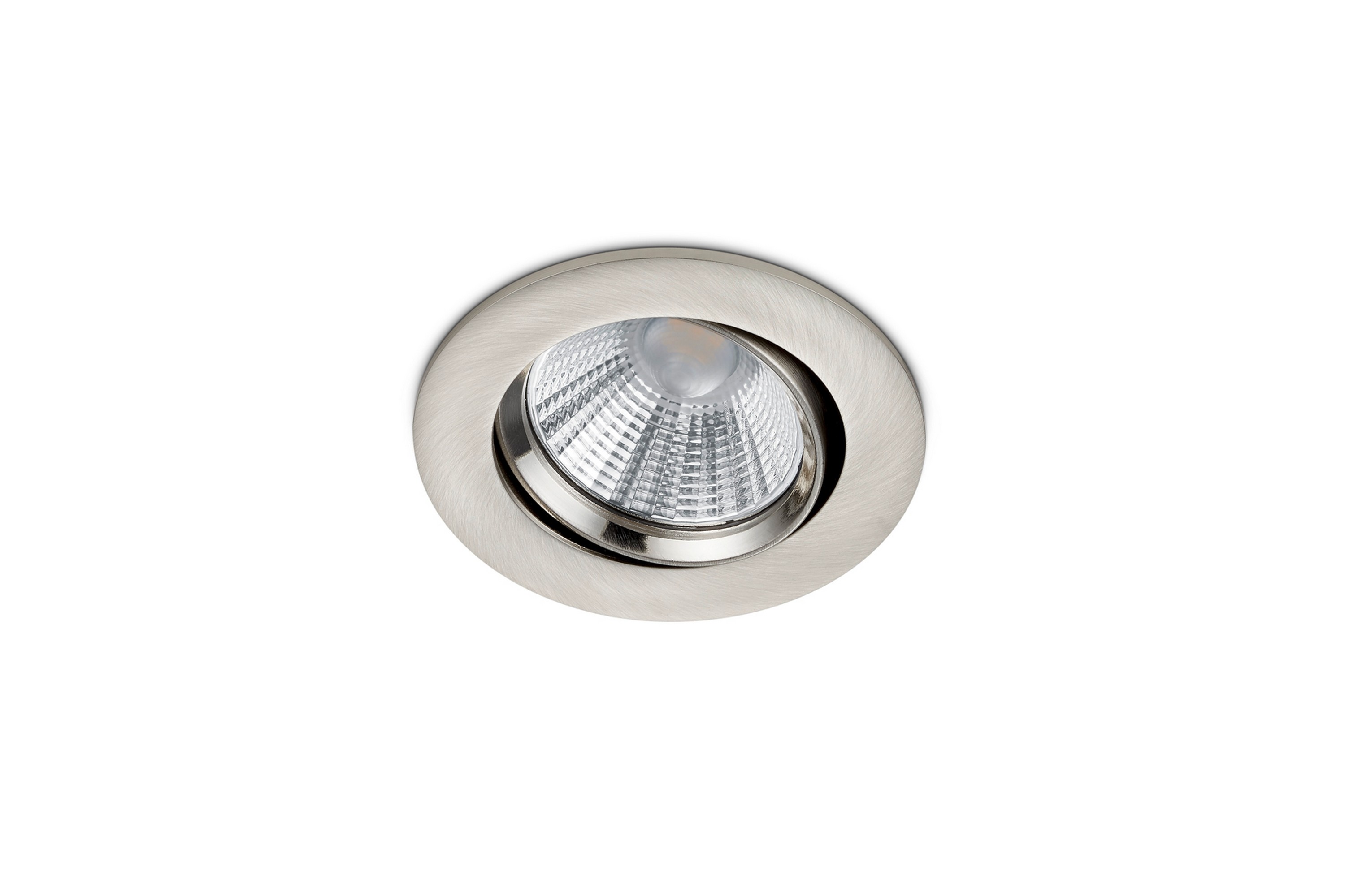 Pamir LED infälld spotlight borstad stål rund Borstad stål/Vit
