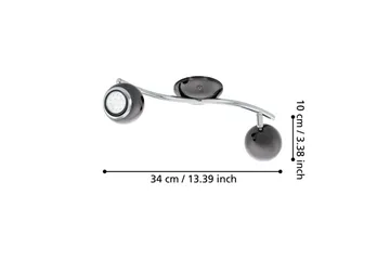 Spotlight Eglo Bimeda med 2 Lampor Nickel-Nero, Krom - Svart/Krom - Belysning - Spotlights & downlights