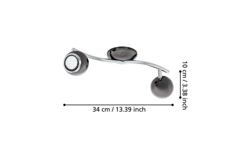 Spotlight Eglo Bimeda med 2 Lampor Nickel-Nero, Krom - Svart/Krom - Belysning - Spotlights & downlights