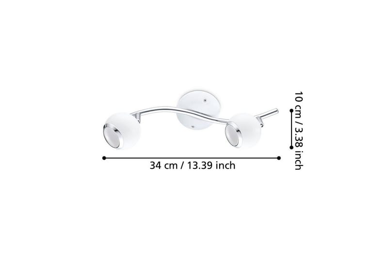 Spotlight Eglo Bimeda med 2 Lampor Vit, Krom - Vit/Krom - Belysning - Spotlights & downlights