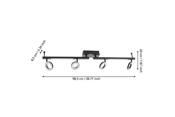 Spotlight Eglo Cardillio 2 med 4 Lampor - Svart - Belysning - Spotlights & downlights