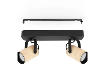 Spotlight Eglo Cayuca med 2 Lampor - Svart/Brun - Belysning - Spotlights & downlights