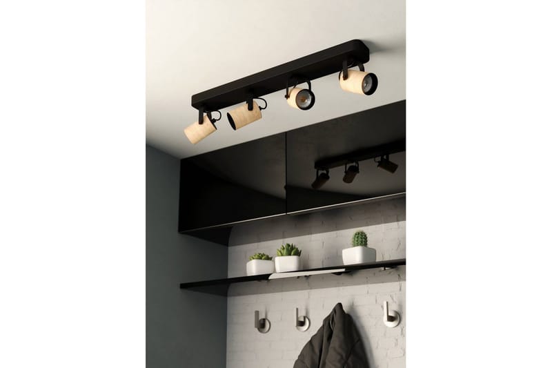Spotlight Eglo Cayuca med 4 Lampor - Svart/Brun - Belysning - Spotlights & downlights