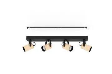 Spotlight Eglo Cayuca med 4 Lampor - Svart/Brun - Belysning - Spotlights & downlights