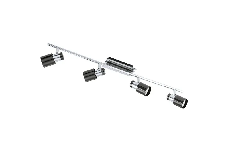 Spotlight Eglo Davida 1 med 4 Lampor, Krom/Svart