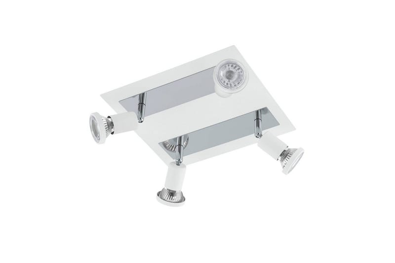 Spotlight Eglo Sarria Kvadrat Vit, Krom, Vit/Krom