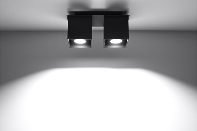 Spotlight Quad 2 Lampor Svart - Sollux Lighting - Takspotlight - Spotlights & downlights - Hall lampa