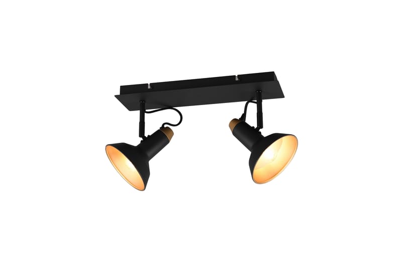 Spotlight Roxie 2-dels E14 Mattsvart/Guld, Matt svart/Guld