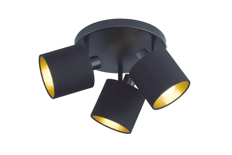 Tommy Spotlight 3L  E14 mattsvart/ guld - Matt svart/Guld - Belysning - Spotlights & downlights - Takspotlight