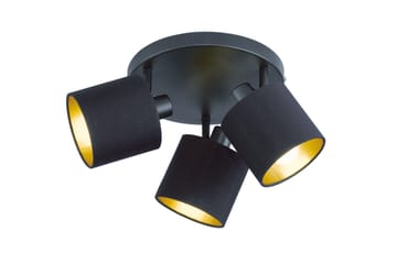 Tommy spotlight 3L  E14 mattsvart/ guld - Matt svart/Guld - Belysning - Spotlights & downlights - Takspotlight