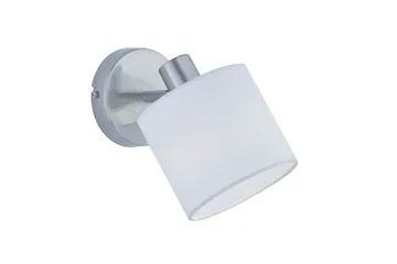 Tommy Spotlight 1L E14 borstad stål/ vit - Borstad stål/Vit - Belysning - Spotlights & downlights - Väggspotlight