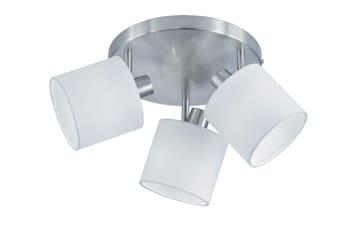 Tommy Spotlight 3L  E14 borstad stål/ vit - Borstad stål/Vit - Belysning - Spotlights & downlights - Takspotlight
