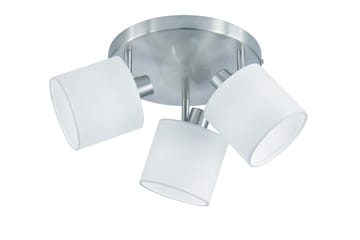 Tommy spotlight 3L  E14 borstad stål/ vit - Borstad stål/Vit - Belysning - Spotlights & downlights - Takspotlight